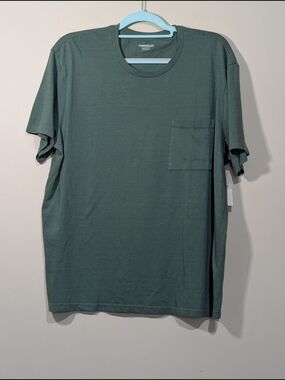 NWT Goodthreads Pocket T Shirt Mens XL Green Crew Neck Basic Tee